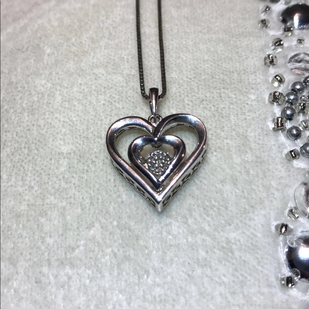 Zales floating heart necklace
